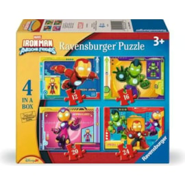 Ravensburger Iron Man & His Awesome Friends 4 In A Box Puzzle Ravensburger Iron Man & His Awesome Friends 4 In A Box Puzzle