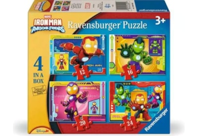 Ravensburger Iron Man & His Awesome Friends 4 In A Box Puzzle Ravensburger Iron Man & His Awesome Friends 4 In A Box Puzzle
