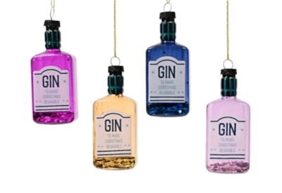 Bottle Glass Baubles 11cm Bottle Glass Baubles 11cm