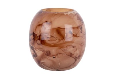 Vase Blended Sphere Glass Chocolate Brown (PT4014BR)