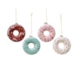 Donut Glass Baubles Assorted 8.5cm Donut Glass Baubles Assorted 8.5cm