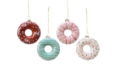 Donut Glass Baubles Assorted 8.5cm Donut Glass Baubles Assorted 8.5cm