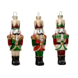 Nutcracker Glass With Glitter Assorted 8.3cm Nutcracker Glass With Glitter Assorted 8.3cm