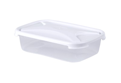 Wham Cuisine Rect Food Box & Lid Clear/ice White 800ml (12370)