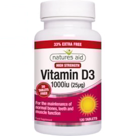 Natures Aid Vitamin D3 1000iu + 33% 120s Natures Aid Vitamin D3 1000iu + 33% 120s