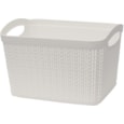 Jvl Loop Rectangle Storage Basket White 6.6ltr (13-353WH)