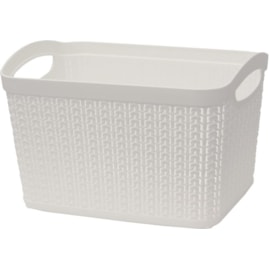 Jvl Loop Rectangle Storage Basket White 6.6ltr Jvl Loop Rectangle Storage Basket White 6.6ltr