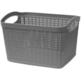 Jvl Loop Rectangle Storage Basket Grey 6.6ltr Jvl Loop Rectangle Storage Basket Grey 6.6ltr