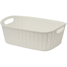 Jvl Loop Rectangle Storage Basket White 3ltr Jvl Loop Rectangle Storage Basket White 3ltr