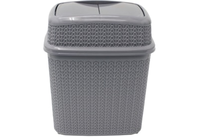 Jvl Knit Push Top Bin Grey 10ltr Jvl Knit Push Top Bin Grey 10ltr