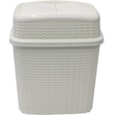 Jvl Knit Push Top Bin White 10ltr Jvl Knit Push Top Bin White 10ltr