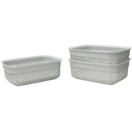 Jvl Droplette Storage Baskets Set Of 3 Jvl Droplette Storage Baskets Set Of 3