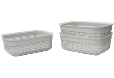 Jvl Droplette Storage Baskets Set Of 3 Jvl Droplette Storage Baskets Set Of 3