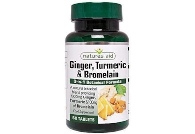 Natures Aid Ginger  Turmeric & Bromelain 60s (130220)