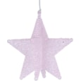 Gisela Graham Pale Pink Glittered Acrylic 3d 5-point Star (13310)
