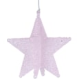 Gisela Graham Pale Pink Glittered Acrylic 3d 5-point Star Gisela Graham Pale Pink Glittered Acrylic 3d 5-point Star