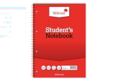 Silvine Twin Wire Students Notebook 120 Pages A4 Silvine Twin Wire Students Notebook 120 Pages A4