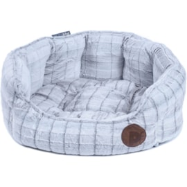 Petface White Plush Oval Pet Bed Sml (15160)