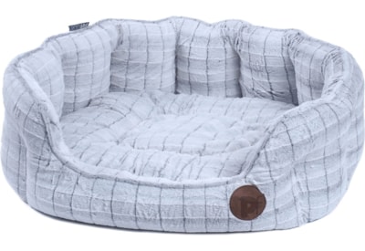 Petface White Plush Oval Pet Bed Lrg Petface White Plush Oval Pet Bed Lrg