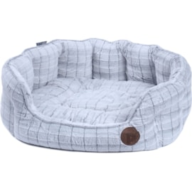Petface White Plush Oval Pet Bed Lrg Petface White Plush Oval Pet Bed Lrg