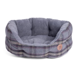 Petface Grey Tweed Oval Pet Bed Med (15214)