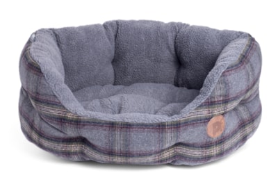 Petface Grey Tweed Oval Pet Bed Lg (15215)
