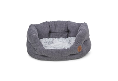 Petface Grey Slate Oval Pet Bed Med Petface Grey Slate Oval Pet Bed Med