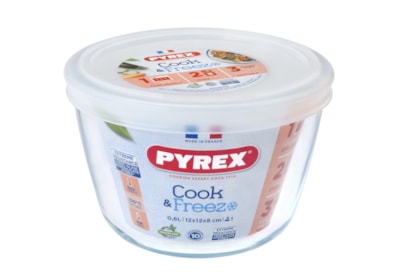 Pyrex Cook & Freeze Round Dish With Lid 0.6 Pyrex Cook & Freeze Round Dish With Lid 0.6