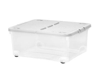 Wham Wheeled 30L Box & Lid Folding Grey Wham Wheeled 30L Box & Lid Folding Grey