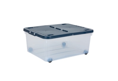Wham Wheeled 30l Box & Lid Filding Navy Wham Wheeled 30l Box & Lid Filding Navy