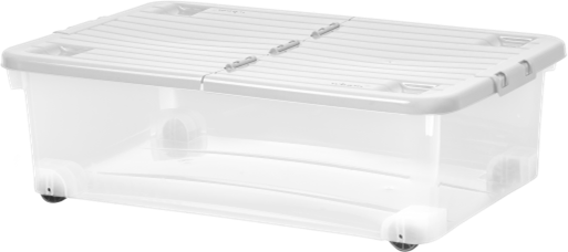 Wham Wheeled 32l Box & Lid Filding Grey (15355)