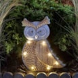 Smart Garden Wood Stone In-lit Owl Figurine Smart Garden Wood Stone In-lit Owl Figurine