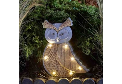 Smart Garden Wood Stone In-lit Owl Figurine (1020917)