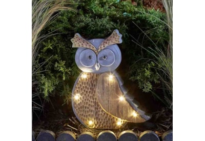 Smart Garden Wood Stone In-lit Owl Figurine Smart Garden Wood Stone In-lit Owl Figurine