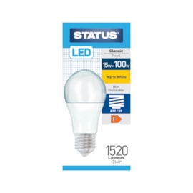 Status 13w Led Gls E27 Warm White Bulb Status 13w Led Gls E27 Warm White Bulb