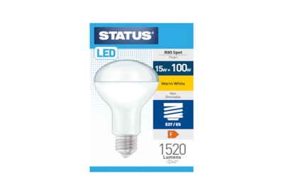 Status 15w Led E27 R80 Warm White Bulb Status 15w Led E27 R80 Warm White Bulb