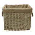 Jvl Antique Wash Rect Lined Log Basket (16-001)
