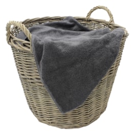 Jvl Chunky Willow Log Basket - Grey Jvl Chunky Willow Log Basket - Grey