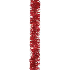 Festive Tinsel Chunky Cut Red 200cm x 10cm (160815)