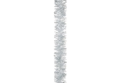 Festive Tinsel Chunky Cut Silver 200cm x 10cm Festive Tinsel Chunky Cut Silver 200cm x 10cm