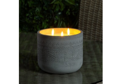 Concrete Aztec Wax Candle 17cm (1622045)