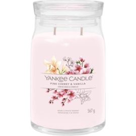 Yankee Candle Signature Jar Pink Cherry & Vanilla Large Yankee Candle Signature Jar Pink Cherry & Vanilla Large