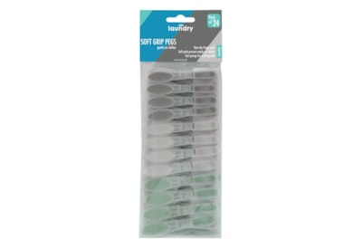 Jvl 24 Pack - Soft Grip Plastic Pegs Jvl 24 Pack - Soft Grip Plastic Pegs