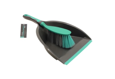 Jvl Dust Pan & Brush Set With Rubber Grip Jvl Dust Pan & Brush Set With Rubber Grip