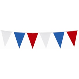 20 Flag Red White Blue Bunting 10mt (74747)