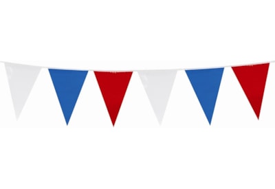 20 Flag Red White Blue Bunting 10mt (74747)