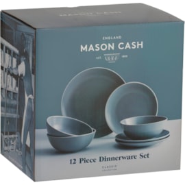 Mason Cash Classic 12pce Dinner Set Grey Mason Cash Classic 12pce Dinner Set Grey