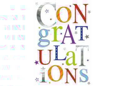 Simon Elvin Word Congratulations Card Simon Elvin Word Congratulations Card