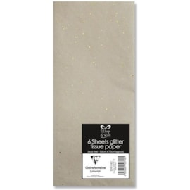 Glitter Tissue Paper Kraft Look 6sheet (20910-KCC)
