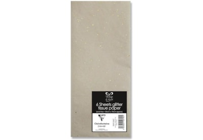 Glitter Tissue Paper Kraft Look 6sheet (20910-KCC)